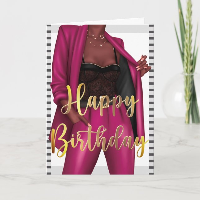 Autonomiser la carte d'anniversaire "fille chef" d (Devant)