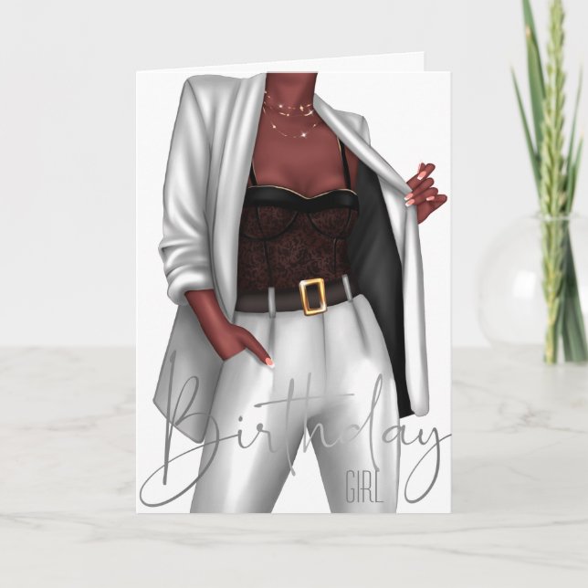 Autonomiser la carte d'anniversaire "fille chef" d (Devant)