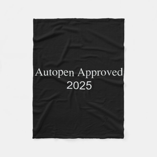 Autopen genehmigt 2025  fleecedecke (Vorderseite)