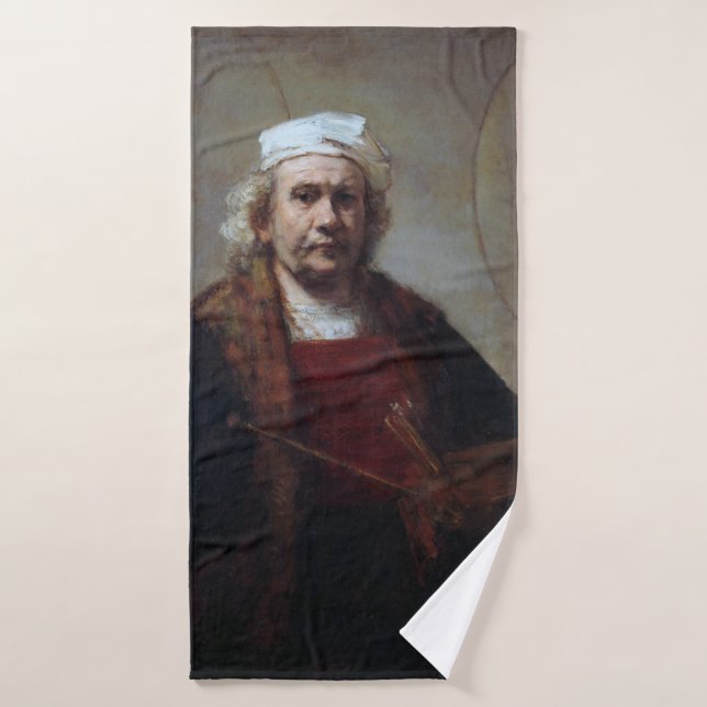 Autoportrait à deux cercles, Rembrandt (Serviette de bain)