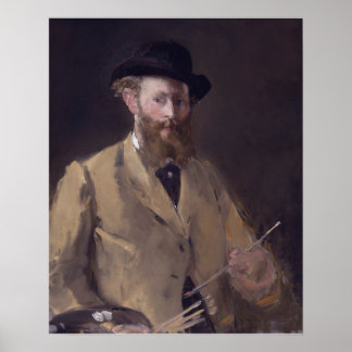 Autoportrait avec palette par Manet - Poster