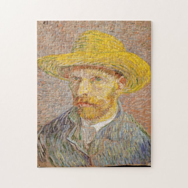 Autoportrait avec un puzzle Casquette de paille Va (Vertical)