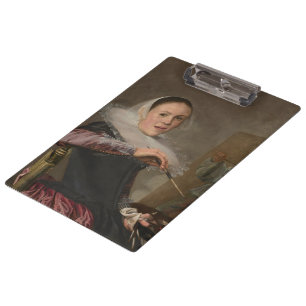 Autoportrait de Judith Leyster avec un porte-bloc