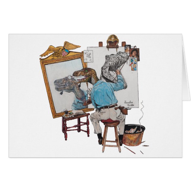 Autoportrait triple de Velociraptor (Devant horizontal)