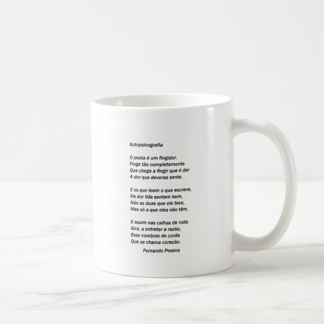 Autopsicografia, Fernando Pessoa - Kaffeetasse (Rechts)