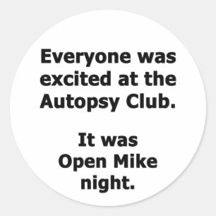 Autopsy-Club Runder Aufkleber