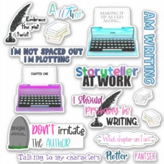 Autor-Aufkleber 8x8 Aufkleber