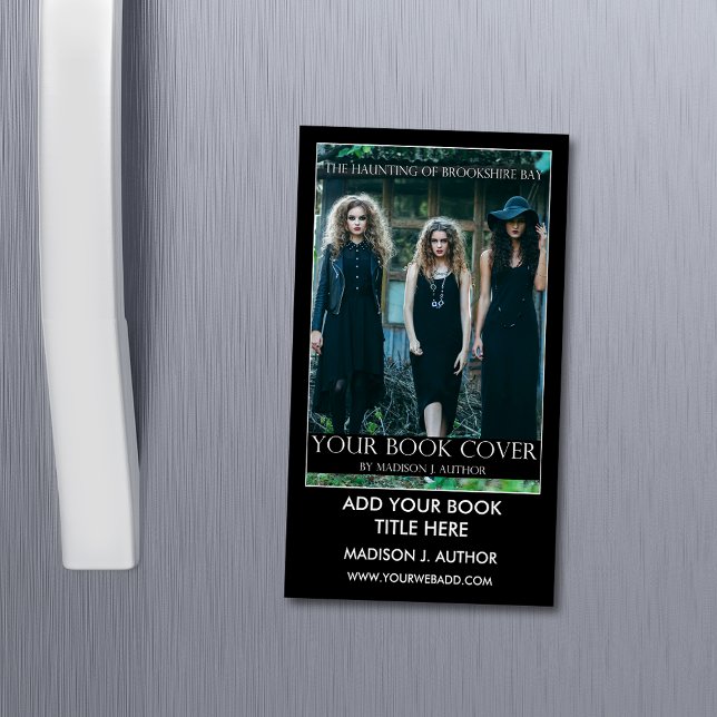 Autor Buch-Werbeaktion Magnetische Visitenkarte (Customize to change text size, style, background color and more.)