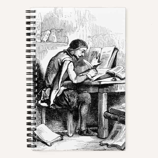 Autor des antiken Buches Notizbuch (Vorderseite)