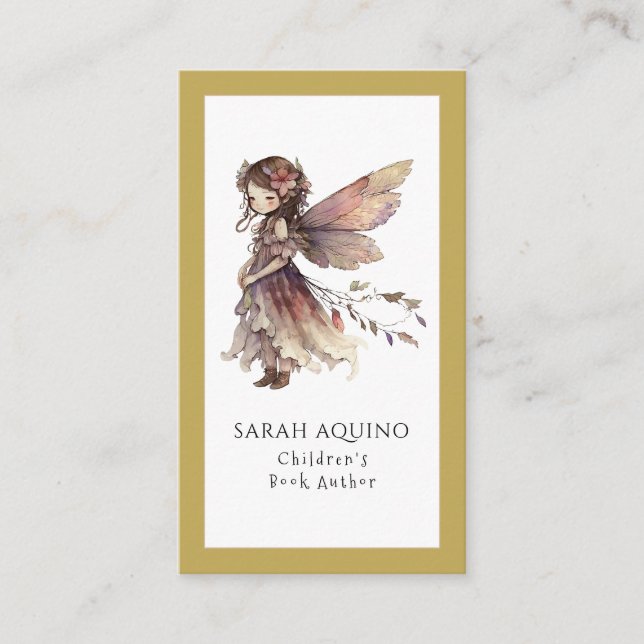 Autor des Kinderbuchs Fairy Visitenkarte (Vorderseite)
