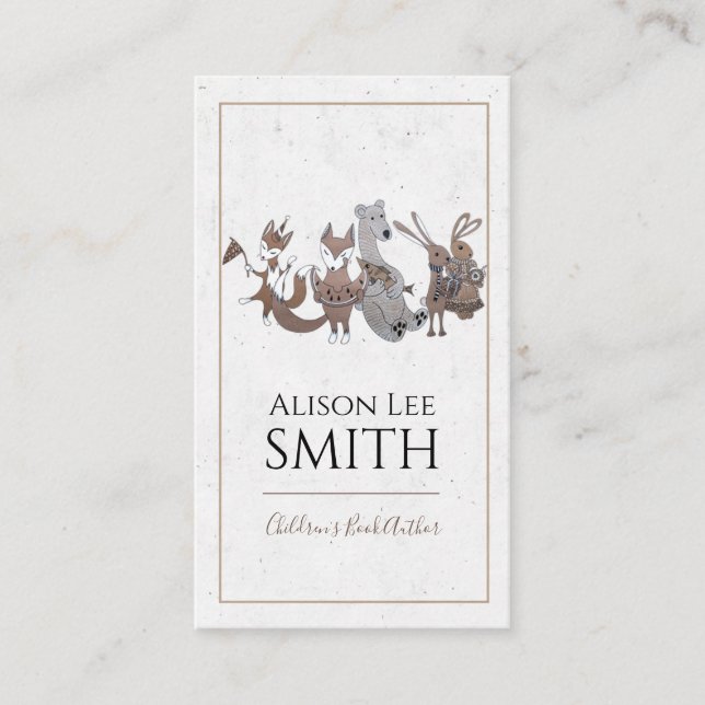 Autor des Kinderbuchs Visitenkarte (Vorderseite)