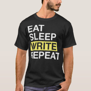 Autor isst schläft schreibt wiederholt Autor T-Shirt