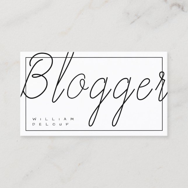 Autor Journalist Blogger Visitenkarte (Vorderseite)