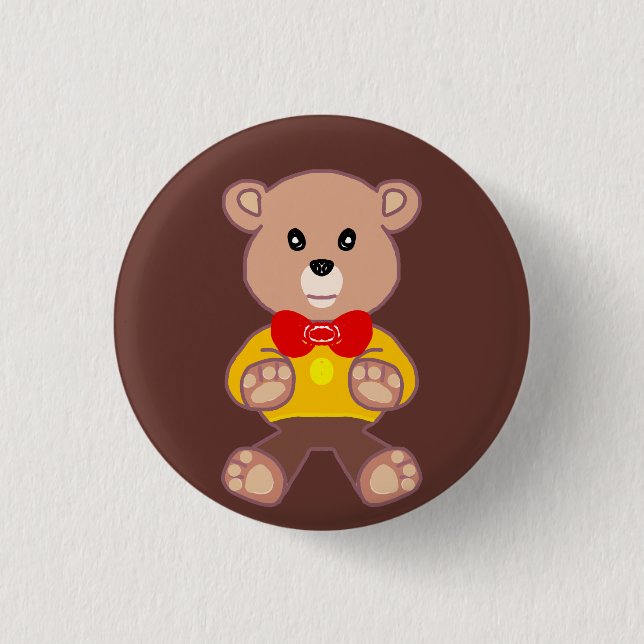 Autor K.E.C. Teddy Bear Button (Vorderseite)