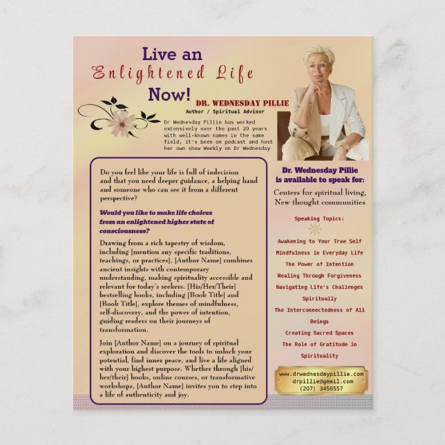 Autor Marketing-Peach Flyer (Vorne)