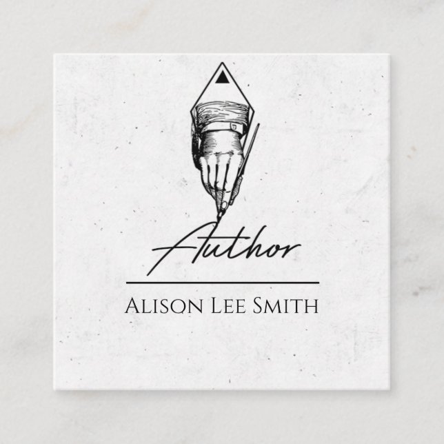 Autor Quadratische Visitenkarte (Vorderseite)