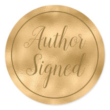 Autor unterschrieb Elegant Script Gold
