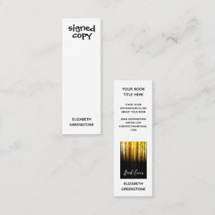 Autor Werbe-signierte Copy Mini-Lesezeichen-Karte Mini Visitenkarte
