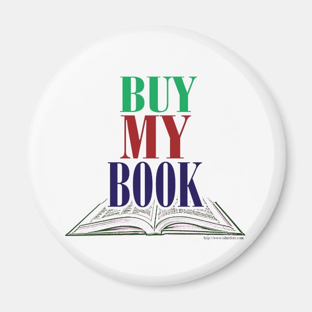 Autor Werbeaktion kaufen Slogan für mein Buch Magnet (Vorne)