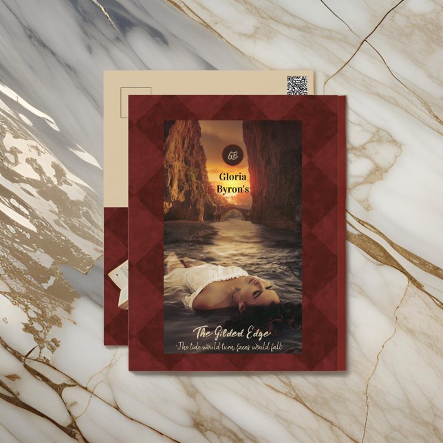 Autor Writer Werbeaktion Burgundy Postkarte (Von Creator hochgeladen)