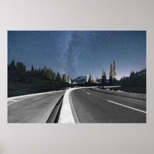 Autoreise unter dem Milkyway Poster