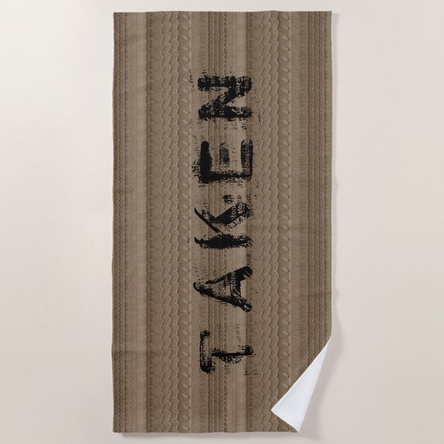 Autoreisertracks auf Sandy Beach Custom Text Strandtuch (Vorderseite)