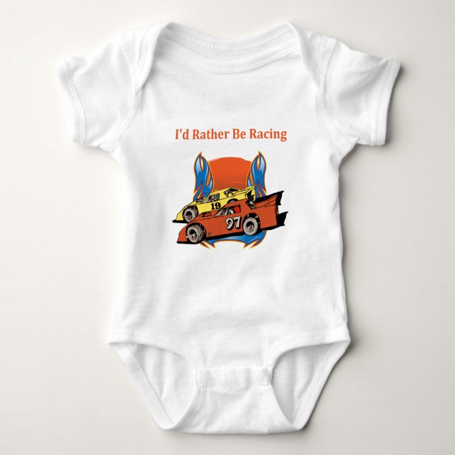 Autorennen auf lager baby strampler (Vorderseite)