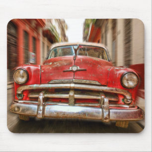 Autorennen in den Straßen des alten Havanna, Kuba Mousepad