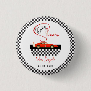 Autorennen-Jungen-Baby-Party Little Racer Party Button
