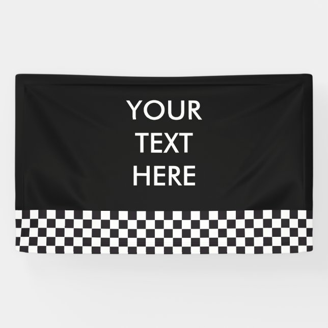 Autorennen-/Schach-Muster + Ihr backgr. u. Ideen Banner (Horizontal)