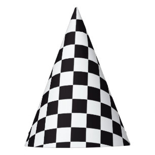 Autorennen-/Schach-Muster + Ihr backgr. u. Ideen Partyhütchen