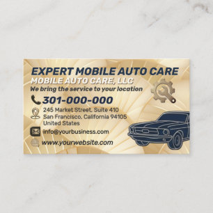 Autoreparatur & Auto Klimaanlagen Spezialist Metal Visitenkarte