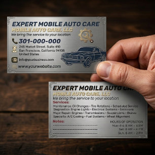 Autoreparatur & Auto-Klimaanlagenspezialist Metall Visitenkarte