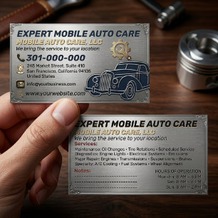 Autoreparatur & Auto-Klimaanlagenspezialist Metall Visitenkarte