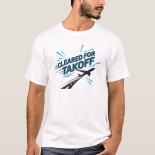 Autorisé au décollage – T-Shirt Pilote Aviateur Av
