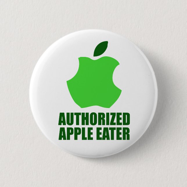 Autorisierter Apple-Esser Button (Vorderseite)