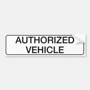 Autorisiertes Fahrzeug Autoaufkleber
