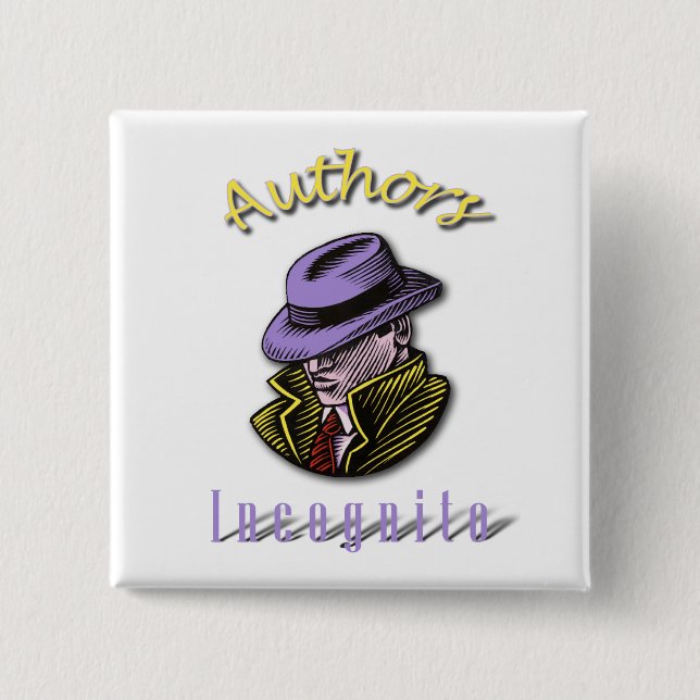 Autorn-unbekannter quadratischer Knopf Button (Vorderseite)