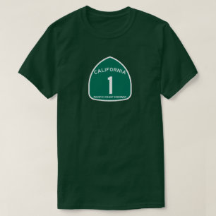 AUTOROUTE 1 T-SHIRT DE LA CÔTE PACIFIQUE DE CALIF
