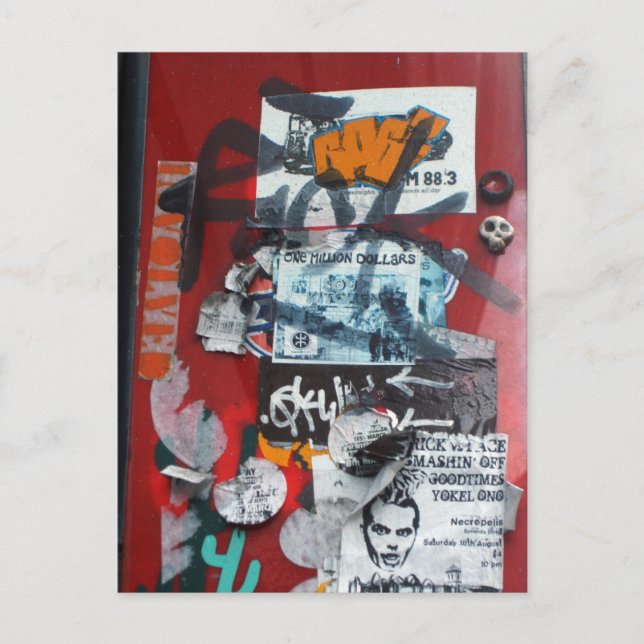 Autos auf der Postkarte (Vorderseite)