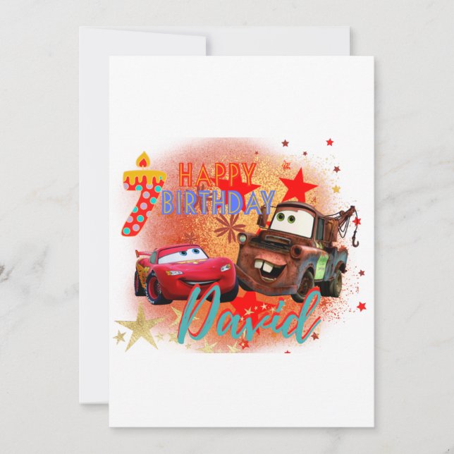 Autos Custom Birthday Card (Vorderseite)
