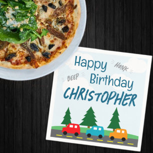 Autos Kinder Jungen Geburtstag Serviette
