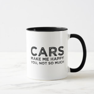 Autos machen mich glücklich tasse