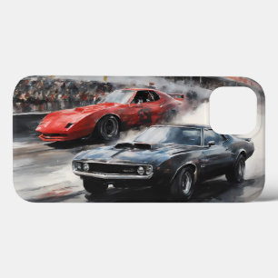 Autos mit rotem und schwarzem Muskel Case-Mate iPhone Hülle