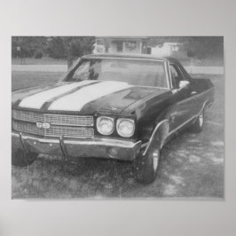 Autos mit schwarzem Autos Poster