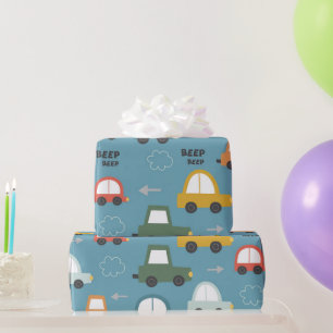 Autos Muster Kinder Geschenkpapier