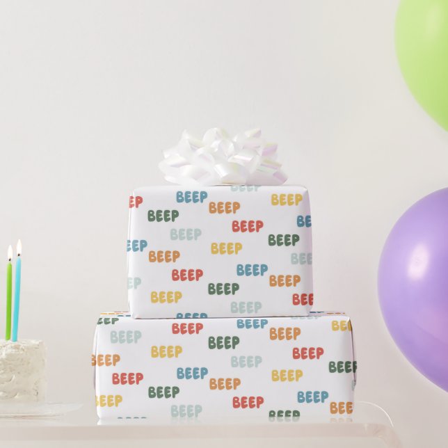 Autos Muster Kinder  Geschenkpapier (Partygeschenke)