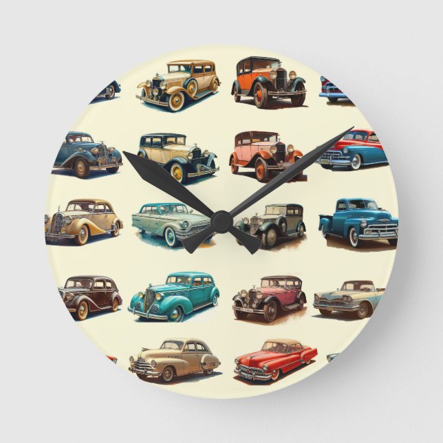 Autos Runde Wanduhr (Vorderseite)