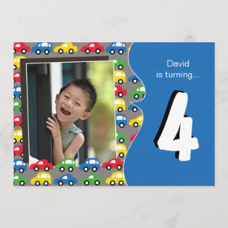 AUTOS u. LKWS | Jungen-Geburtstags-Party Einladung