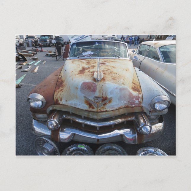 Autos und Hubcaps Postkarte (Vorderseite)